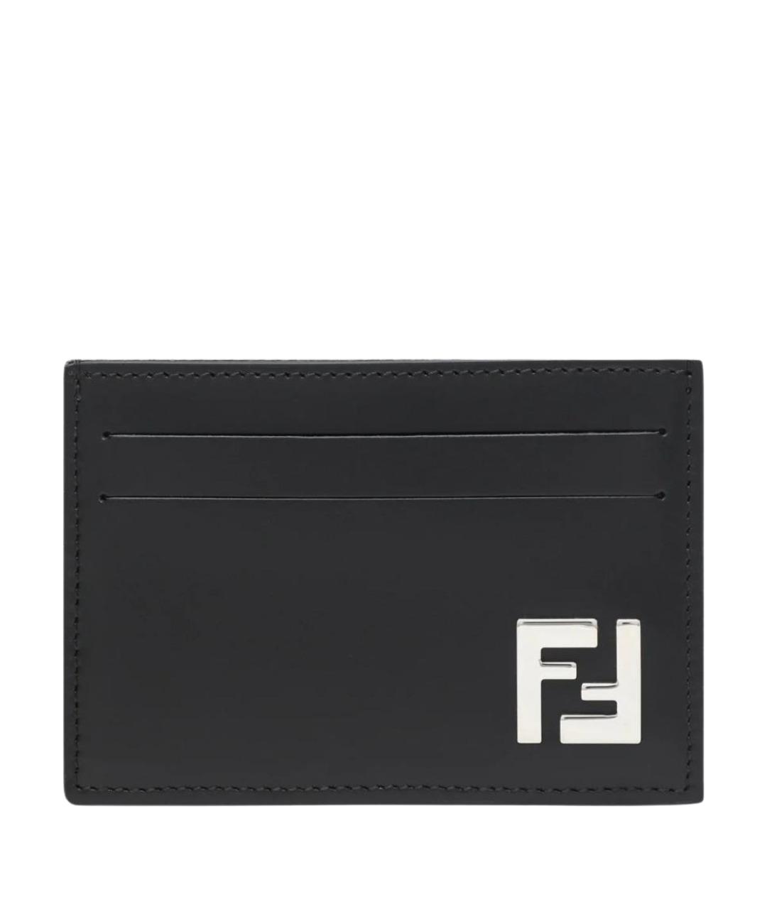 FENDI Черный кожаный кардхолдер, фото 1