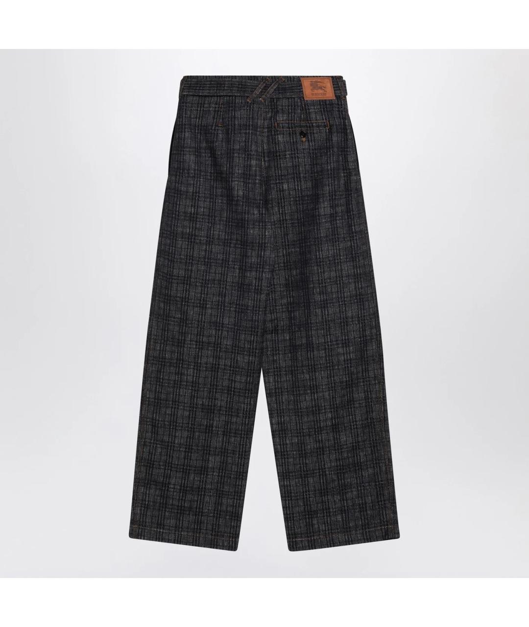 BURBERRY Мульти хлопковые прямые брюки, фото 2