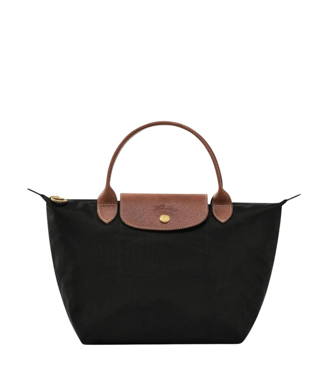 LONGCHAMP Черная тканевая сумка тоут, фото 1