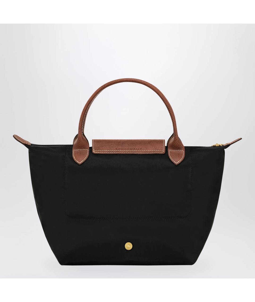 LONGCHAMP Черная тканевая сумка тоут, фото 2