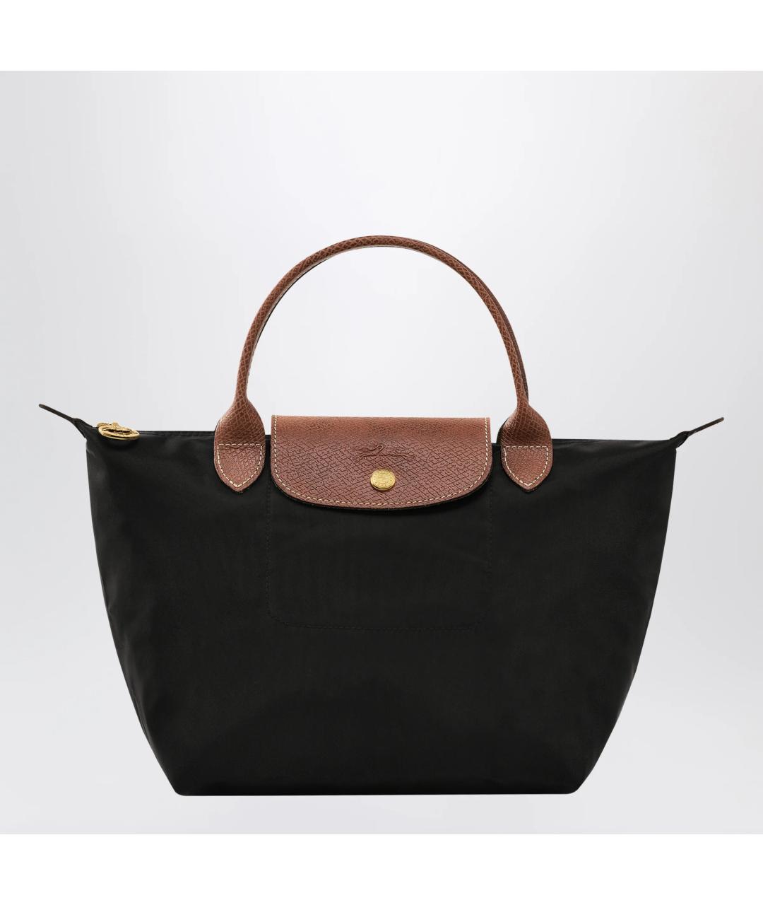 LONGCHAMP Черная тканевая сумка тоут, фото 3
