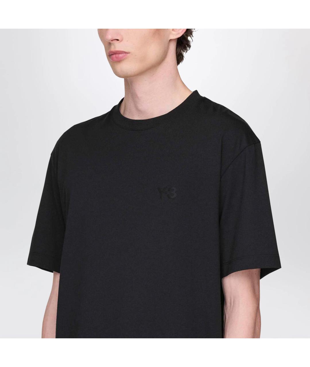 ADIDAS Черная хлопковая футболка, фото 2