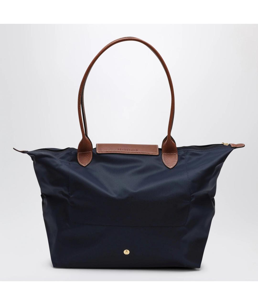 LONGCHAMP Темно-синяя тканевая сумка тоут, фото 2