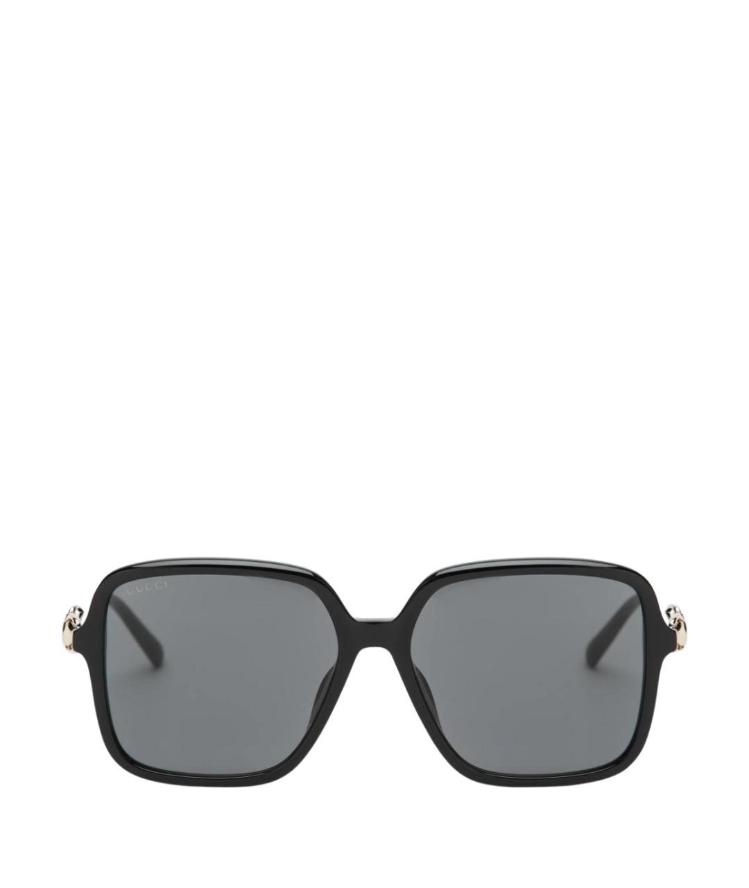 GUCCI Черные пластиковые солнцезащитные очки, фото 1