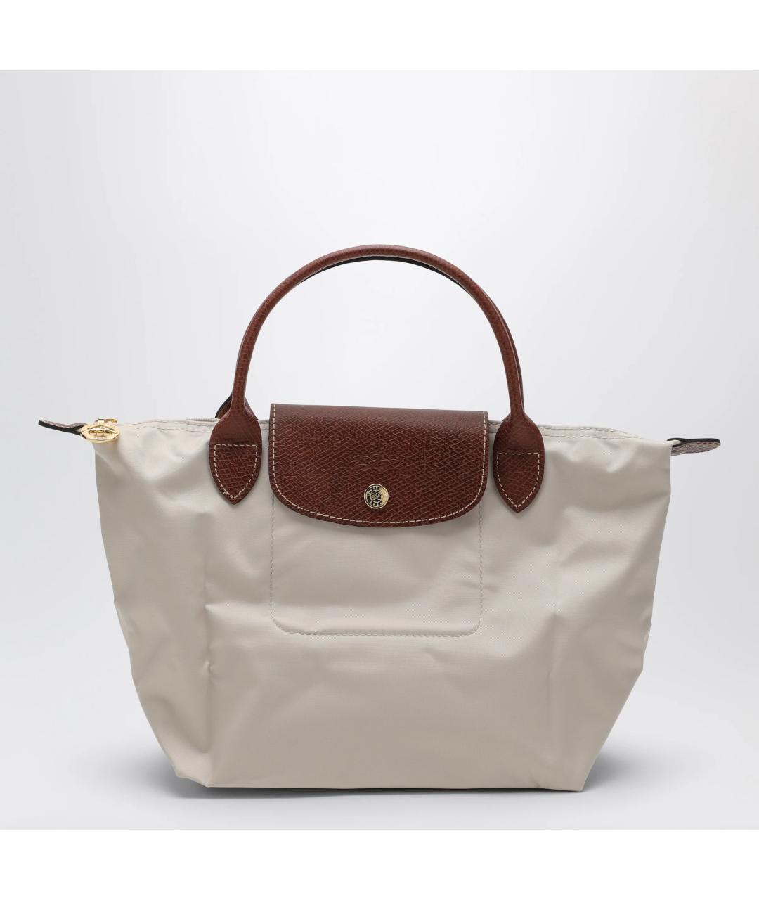 LONGCHAMP Бежевая тканевая сумка тоут, фото 3