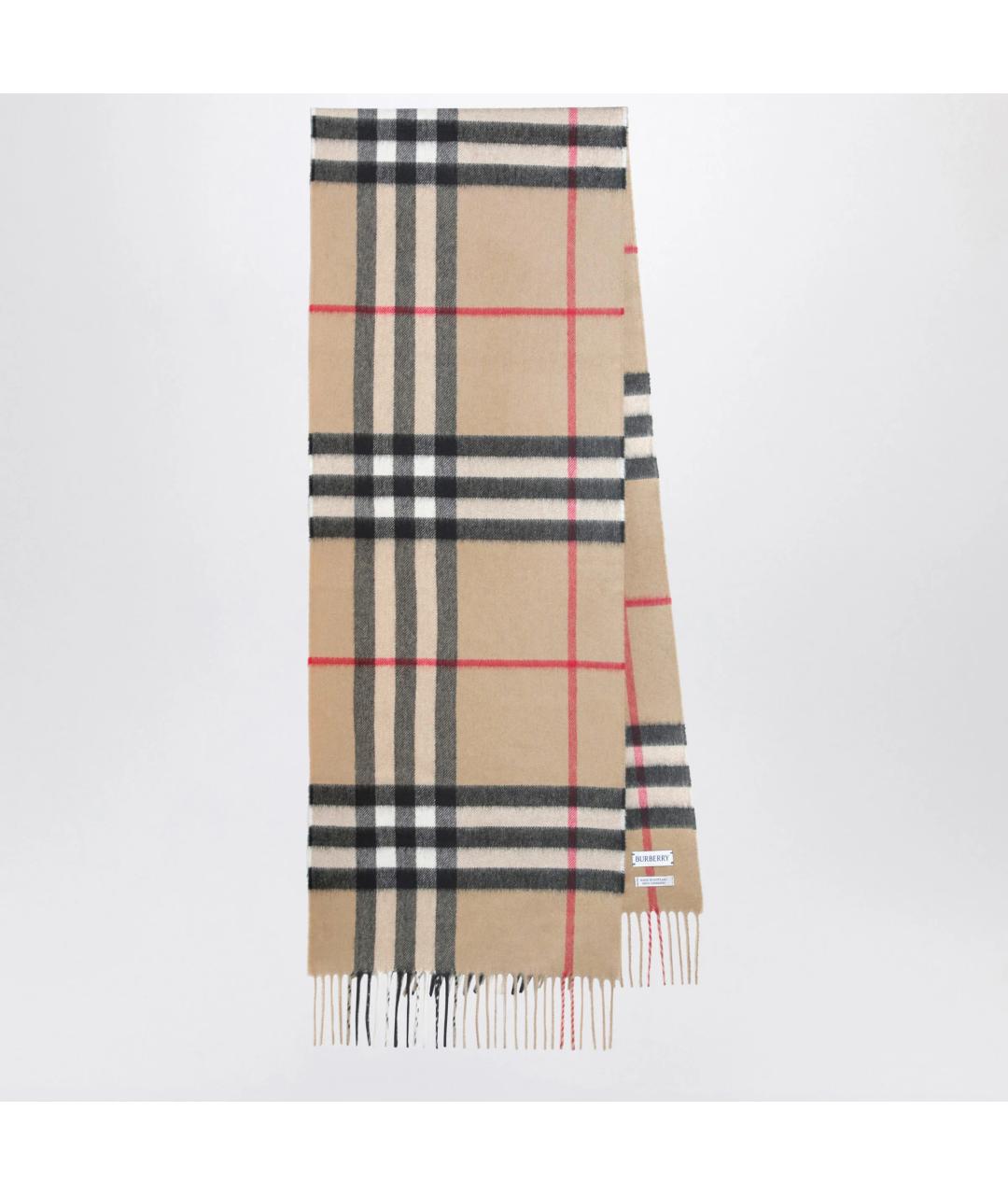 BURBERRY Бежевый кашемировый шарф, фото 3