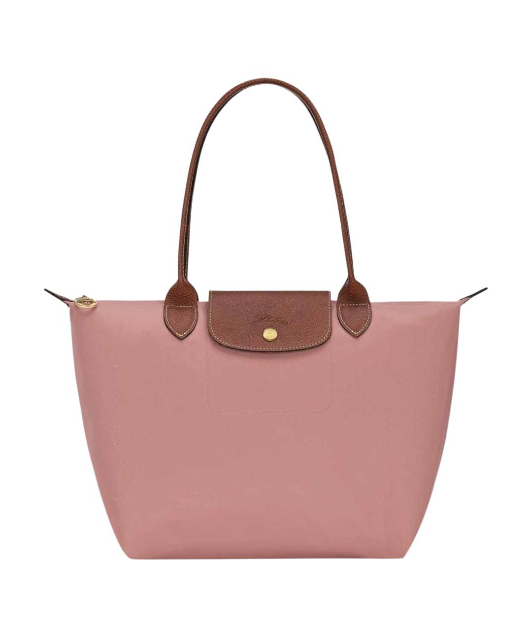 LONGCHAMP Розовая тканевая сумка тоут, фото 1