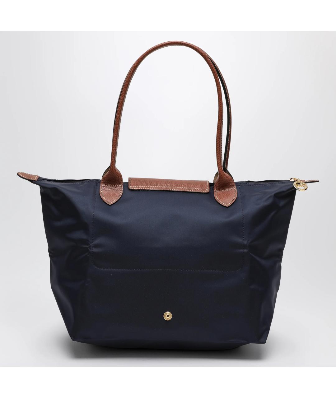 LONGCHAMP Темно-синяя тканевая сумка тоут, фото 2