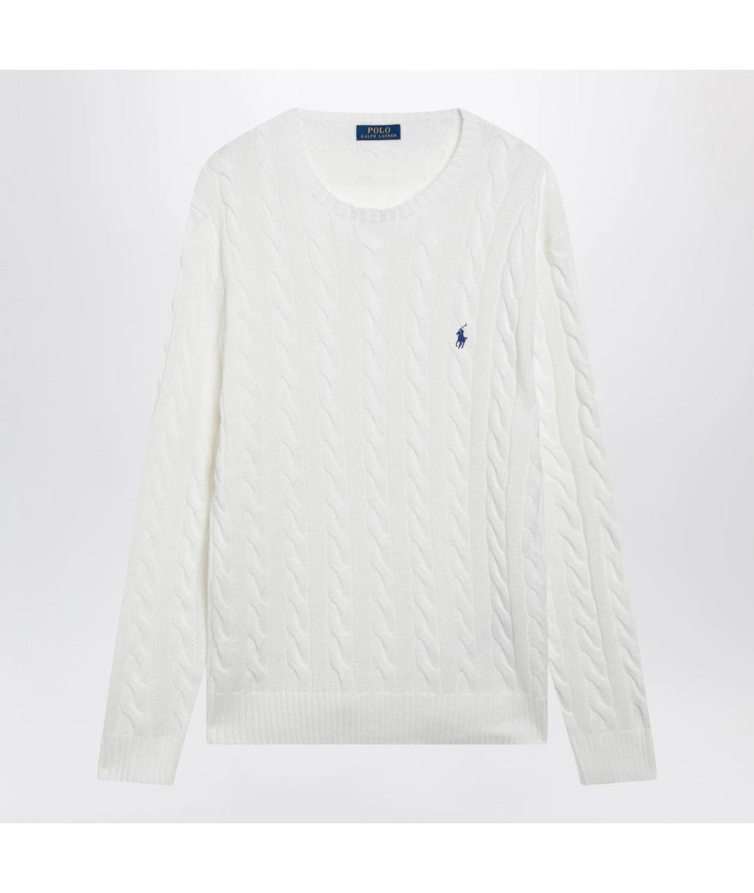POLO RALPH LAUREN Белый хлопковый джемпер / свитер, фото 3