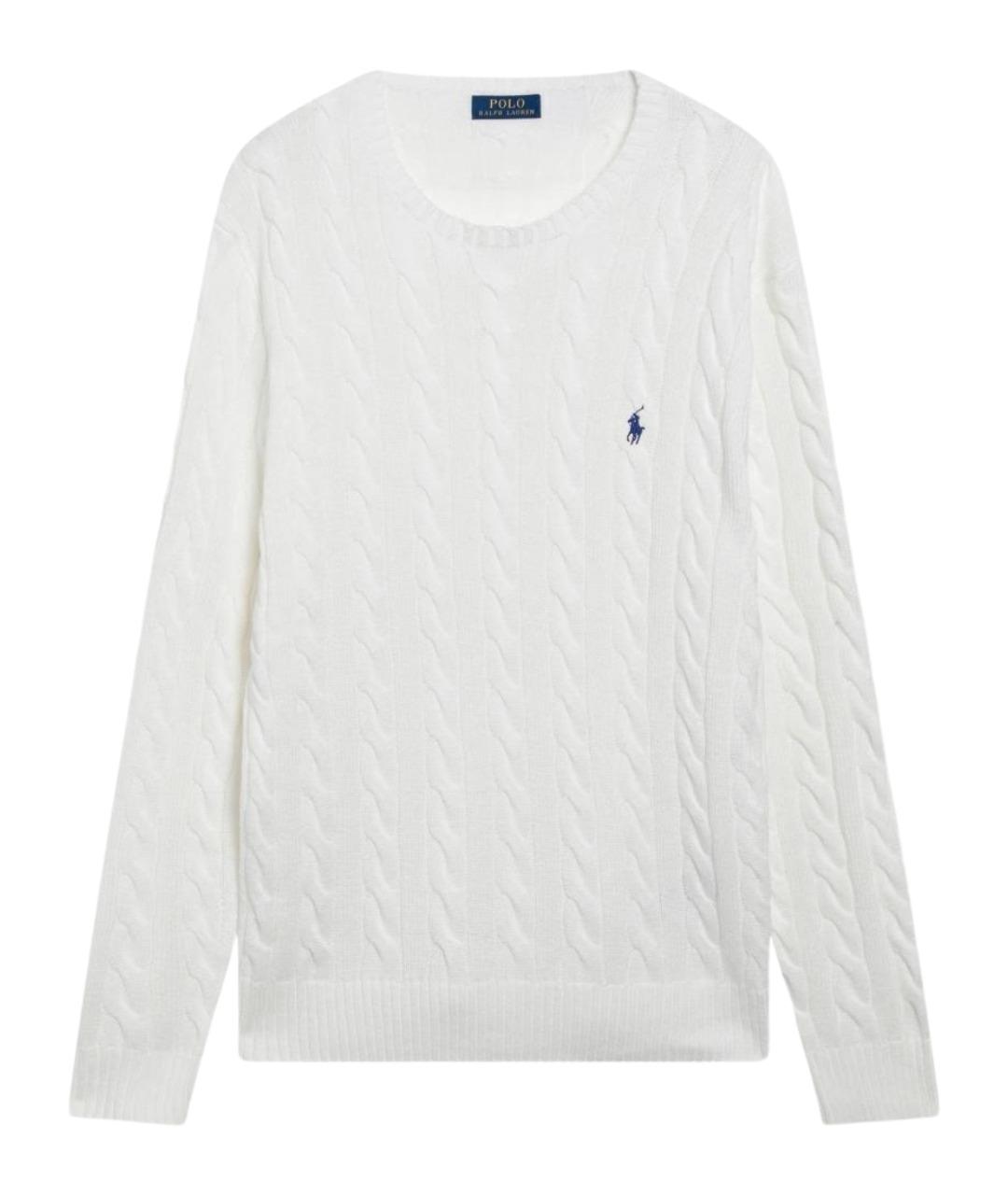 POLO RALPH LAUREN Белый хлопковый джемпер / свитер, фото 1