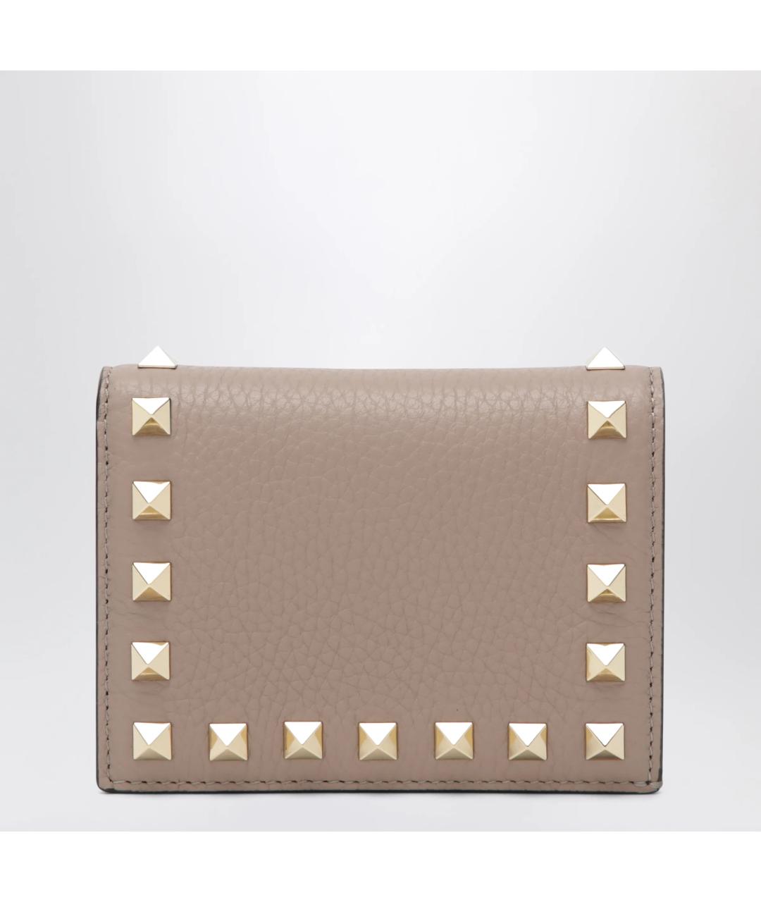 VALENTINO Розовый кожаный кошелек, фото 3