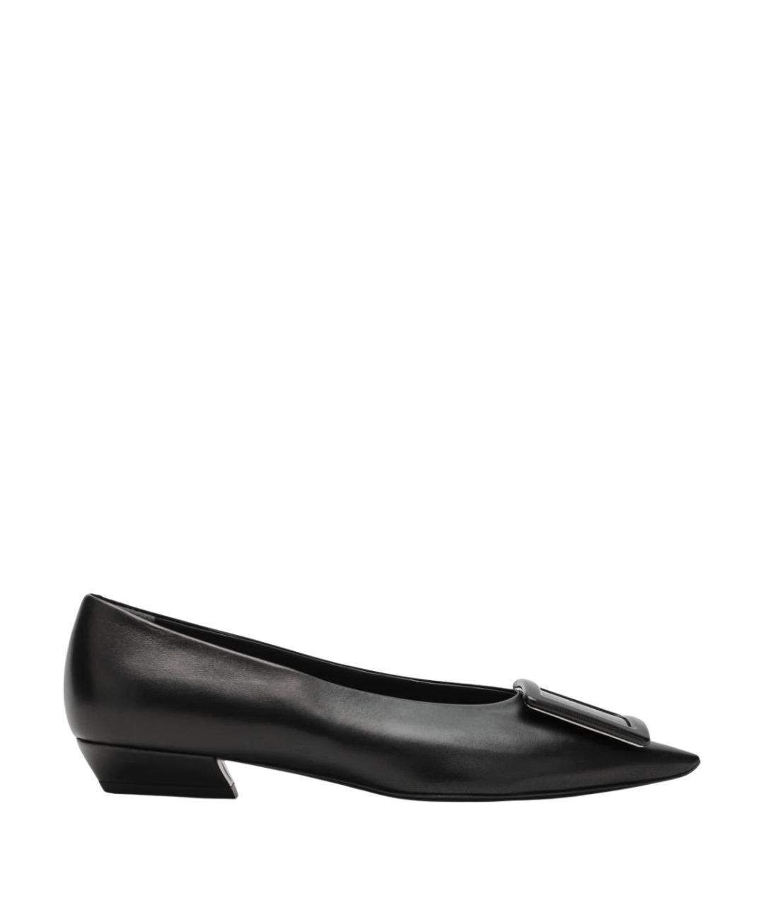 ROGER VIVIER Черные кожаные туфли, фото 1