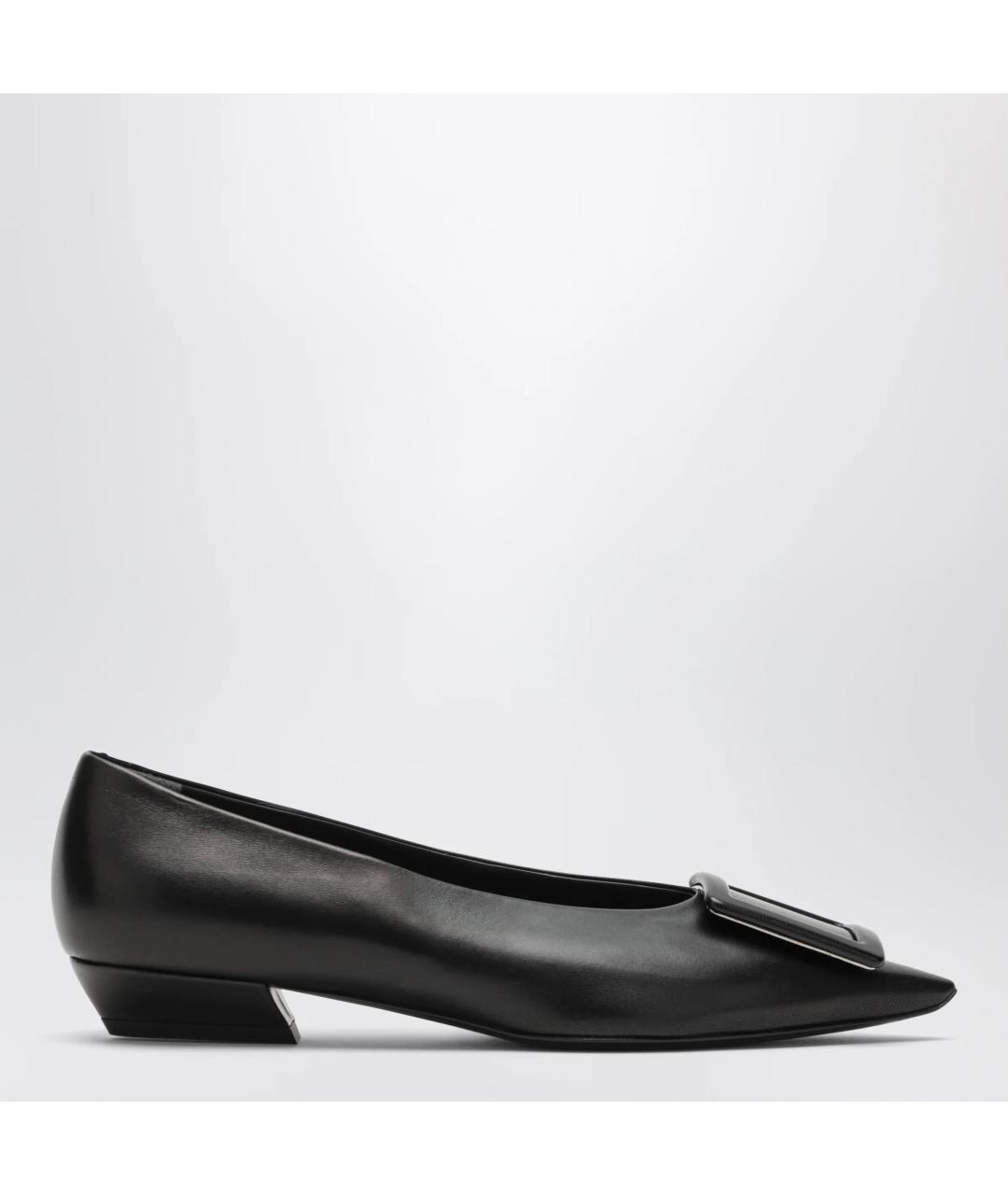 ROGER VIVIER Черные кожаные туфли, фото 3