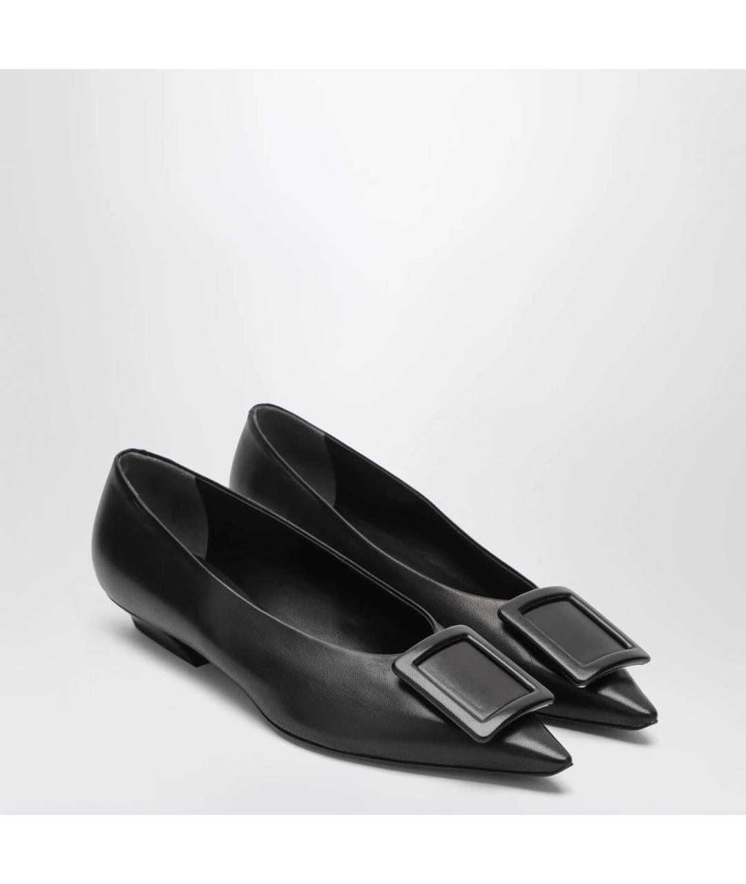 ROGER VIVIER Черные кожаные туфли, фото 2