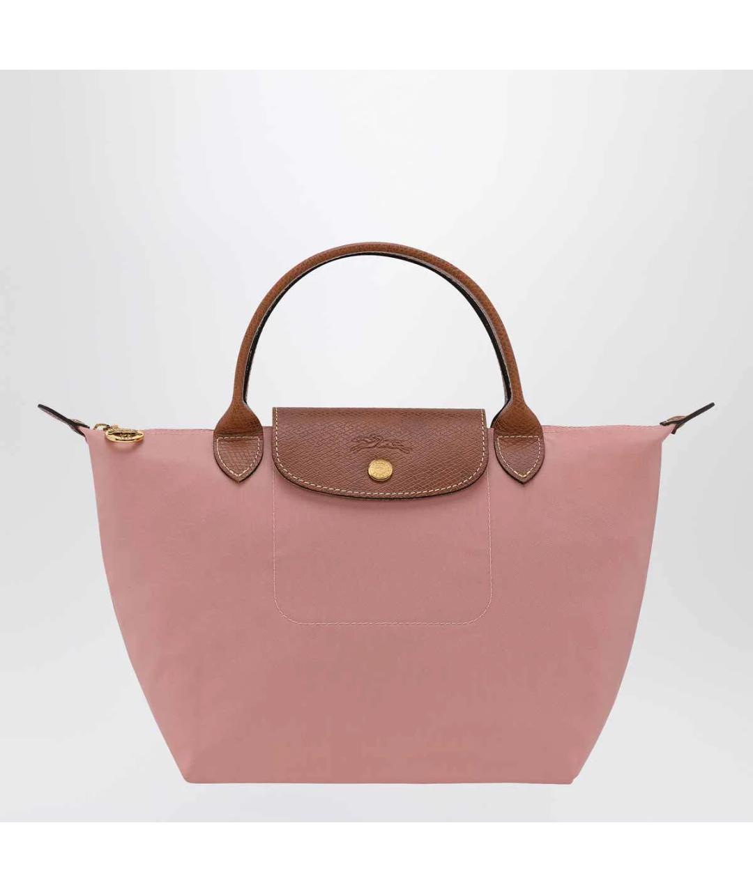 LONGCHAMP Розовая тканевая сумка тоут, фото 3