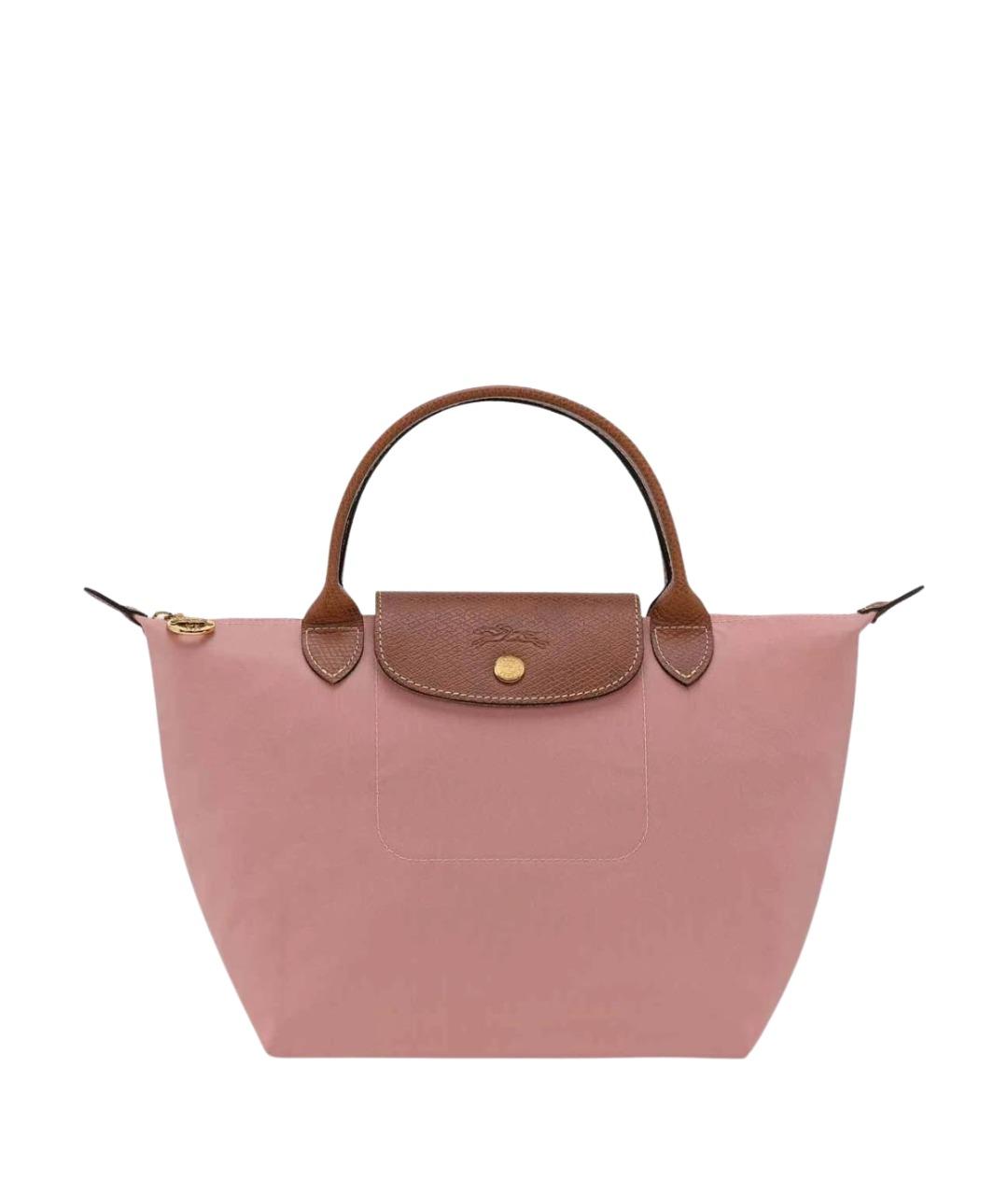 LONGCHAMP Розовая тканевая сумка тоут, фото 1