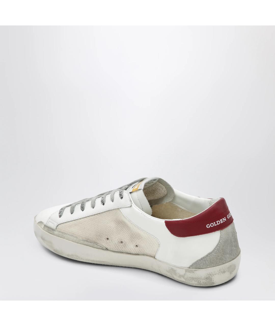 GOLDEN GOOSE Бежевые кожаные низкие кроссовки / кеды, фото 2