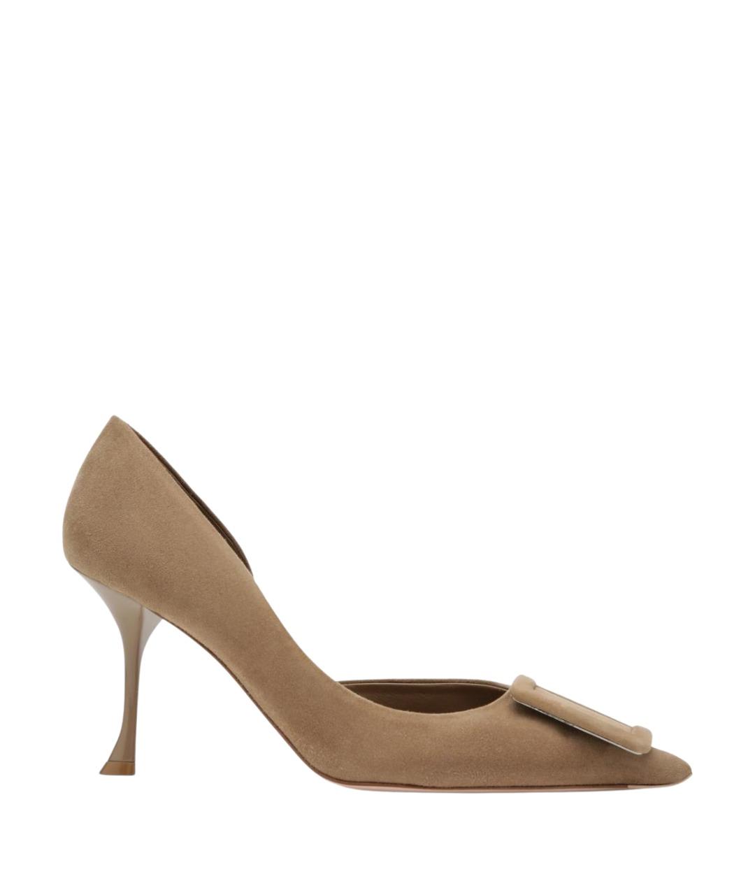 ROGER VIVIER Бежевые замшевые туфли, фото 1