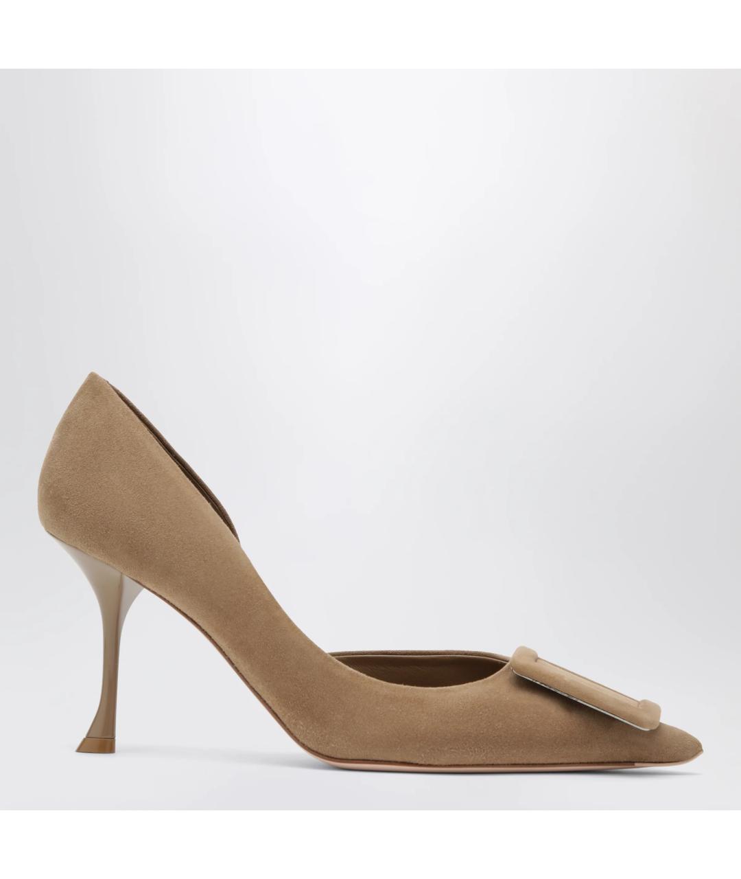 ROGER VIVIER Бежевые замшевые туфли, фото 3