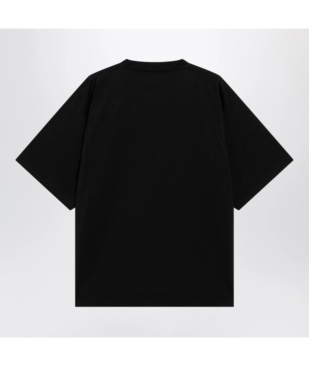 BALENCIAGA Черная хлопковая футболка, фото 2