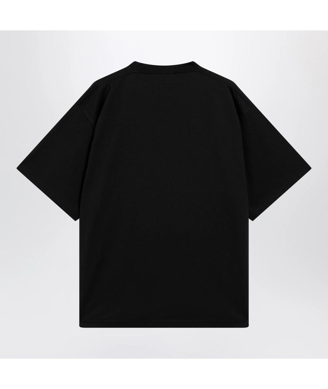 BALENCIAGA Черная хлопковая футболка, фото 2