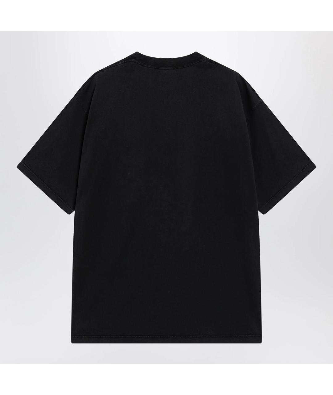 BALENCIAGA Черная хлопковая футболка, фото 2