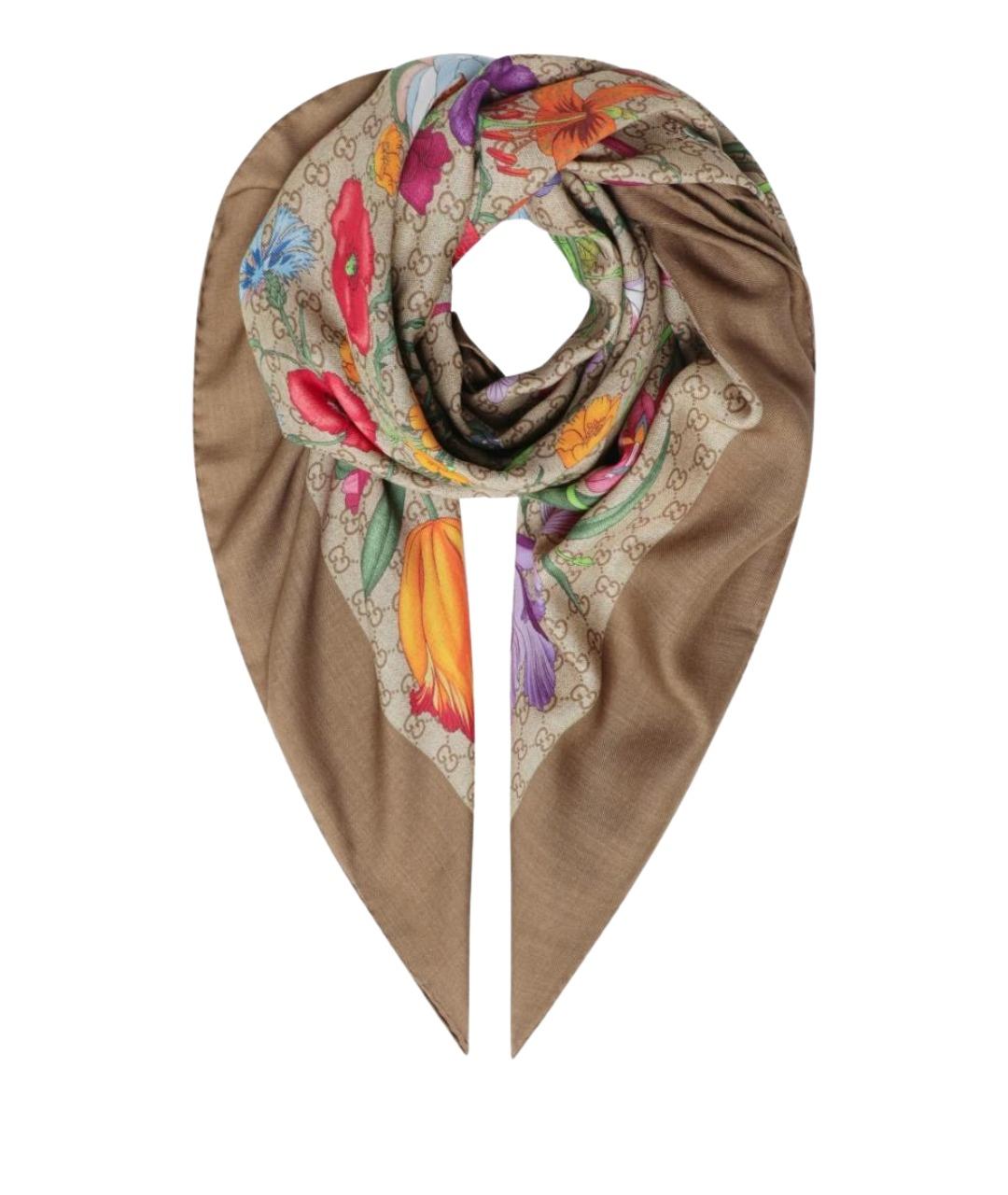 GUCCI Мульти шерстяной шарф, фото 1