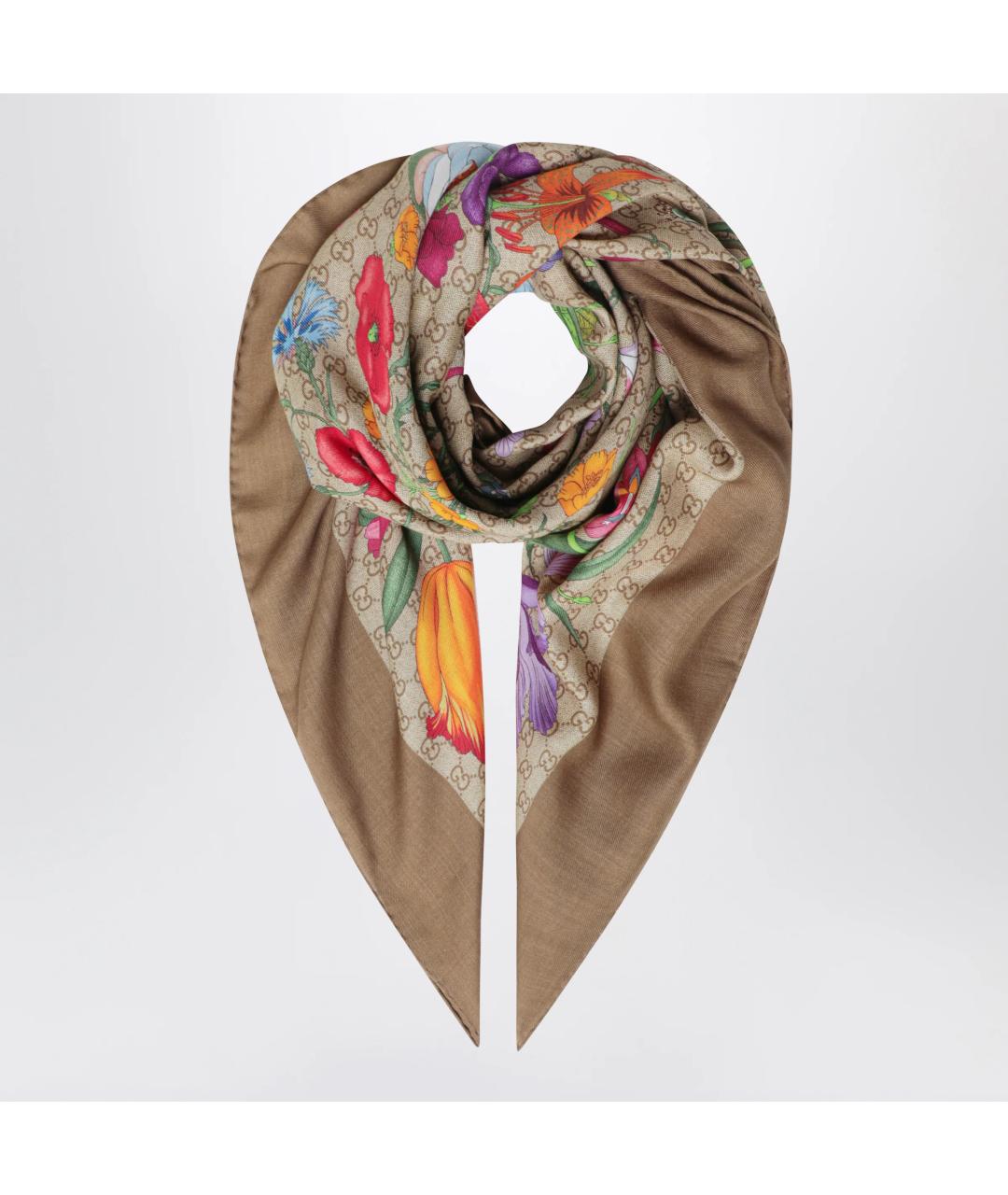 GUCCI Мульти шерстяной шарф, фото 3