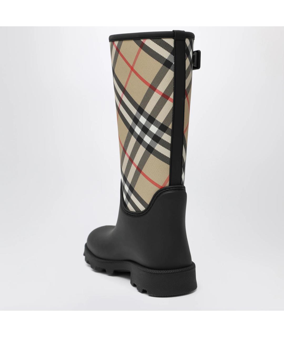 BURBERRY Черные резиновые сапоги, фото 2