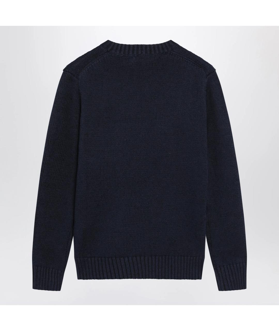 POLO RALPH LAUREN Темно-синий хлопковый джемпер / свитер, фото 2