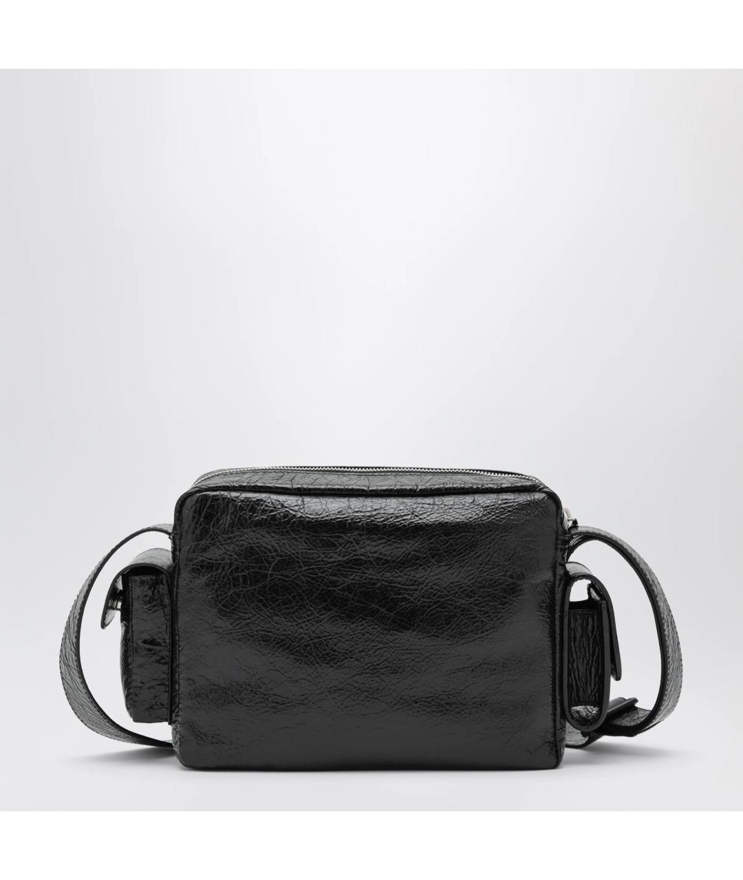 BALENCIAGA Черная кожаная сумка на плечо, фото 2
