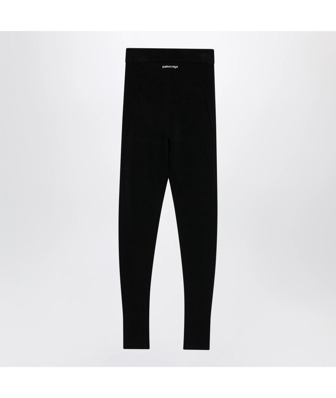 BALENCIAGA Черные вискозные леггинсы и велосипедки, фото 2