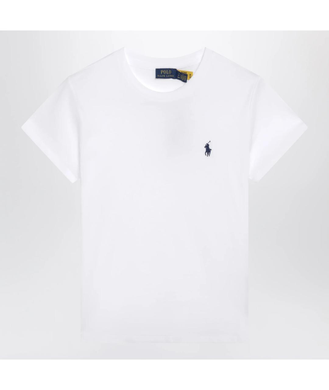 POLO RALPH LAUREN Белая хлопковая футболка, фото 3
