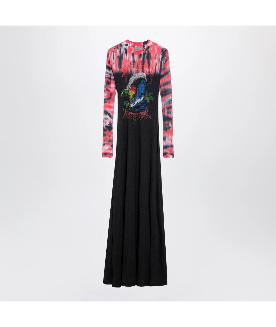 BALENCIAGA Черное хлопковое повседневное платье, фото 3
