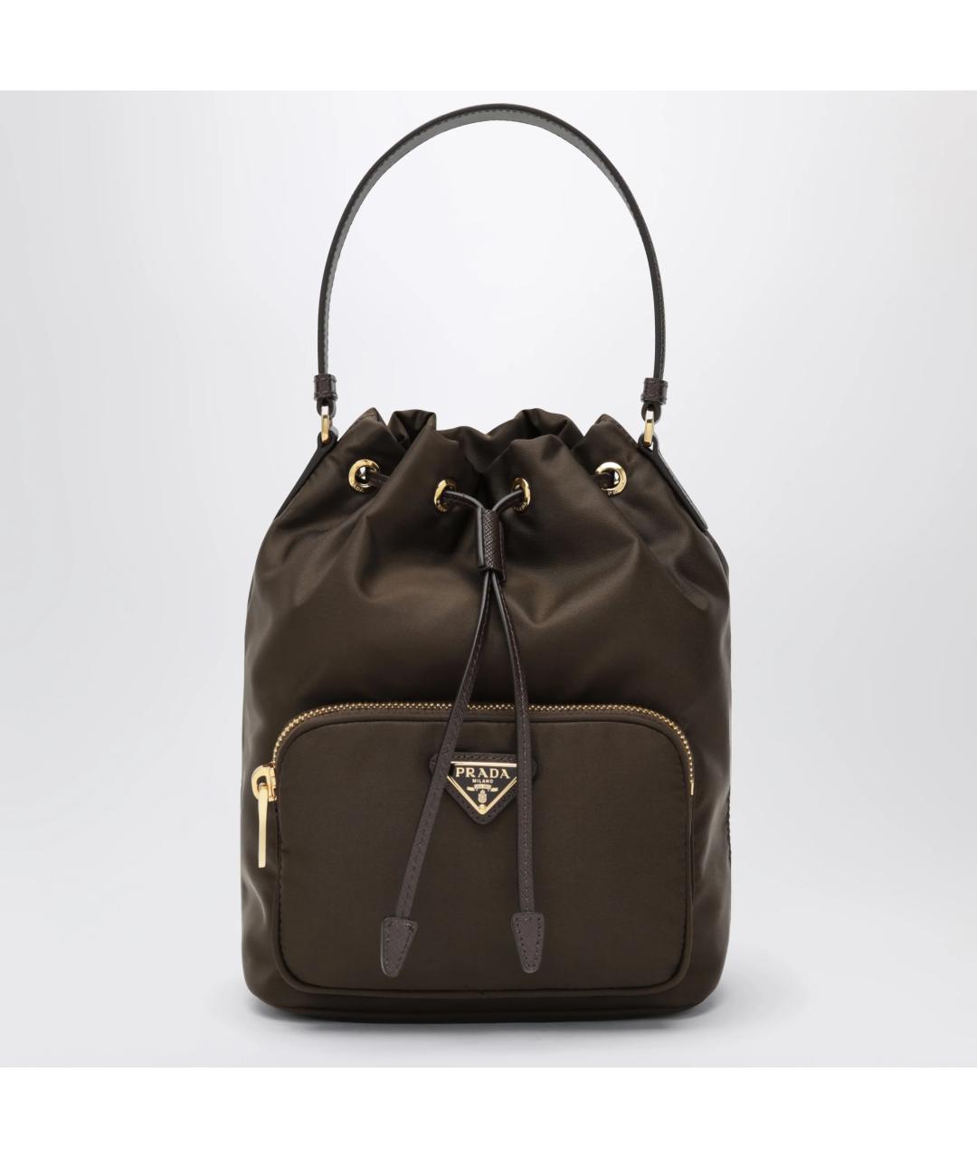 PRADA Коричневая тканевая сумка через плечо, фото 3