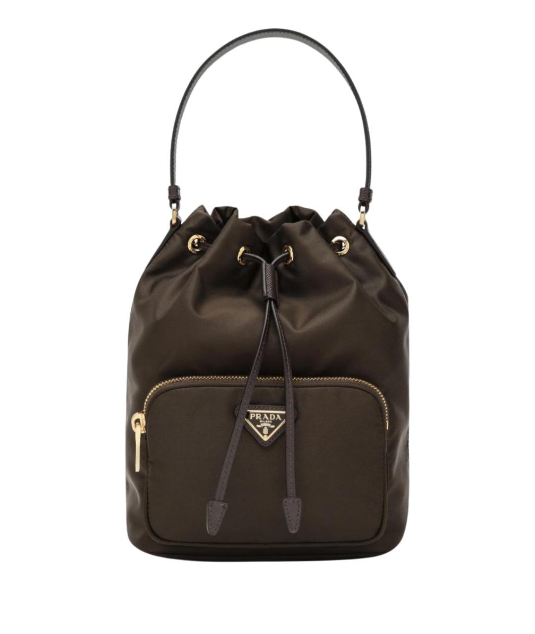 PRADA Коричневая тканевая сумка через плечо, фото 1