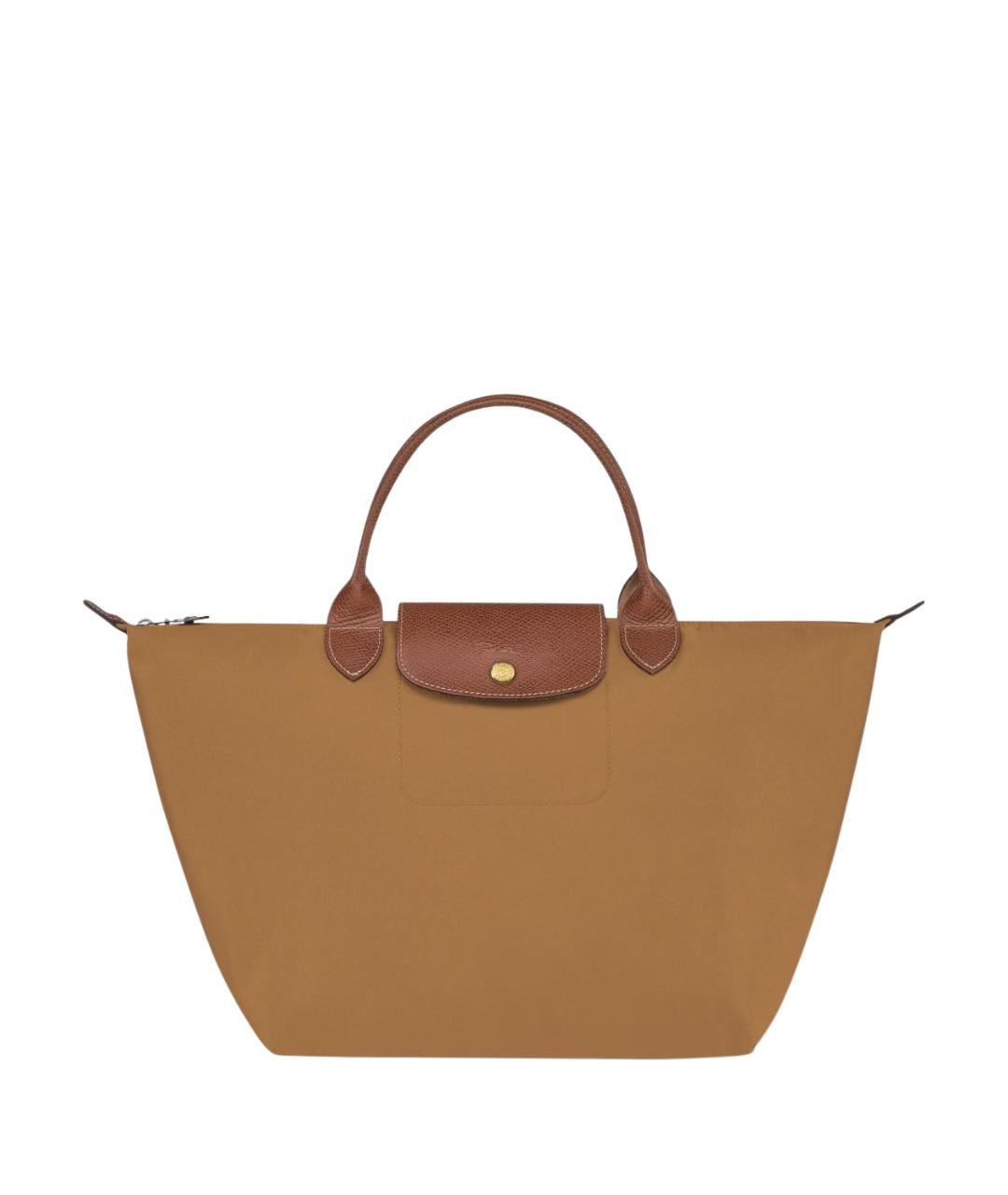 LONGCHAMP Бежевая тканевая сумка тоут, фото 1