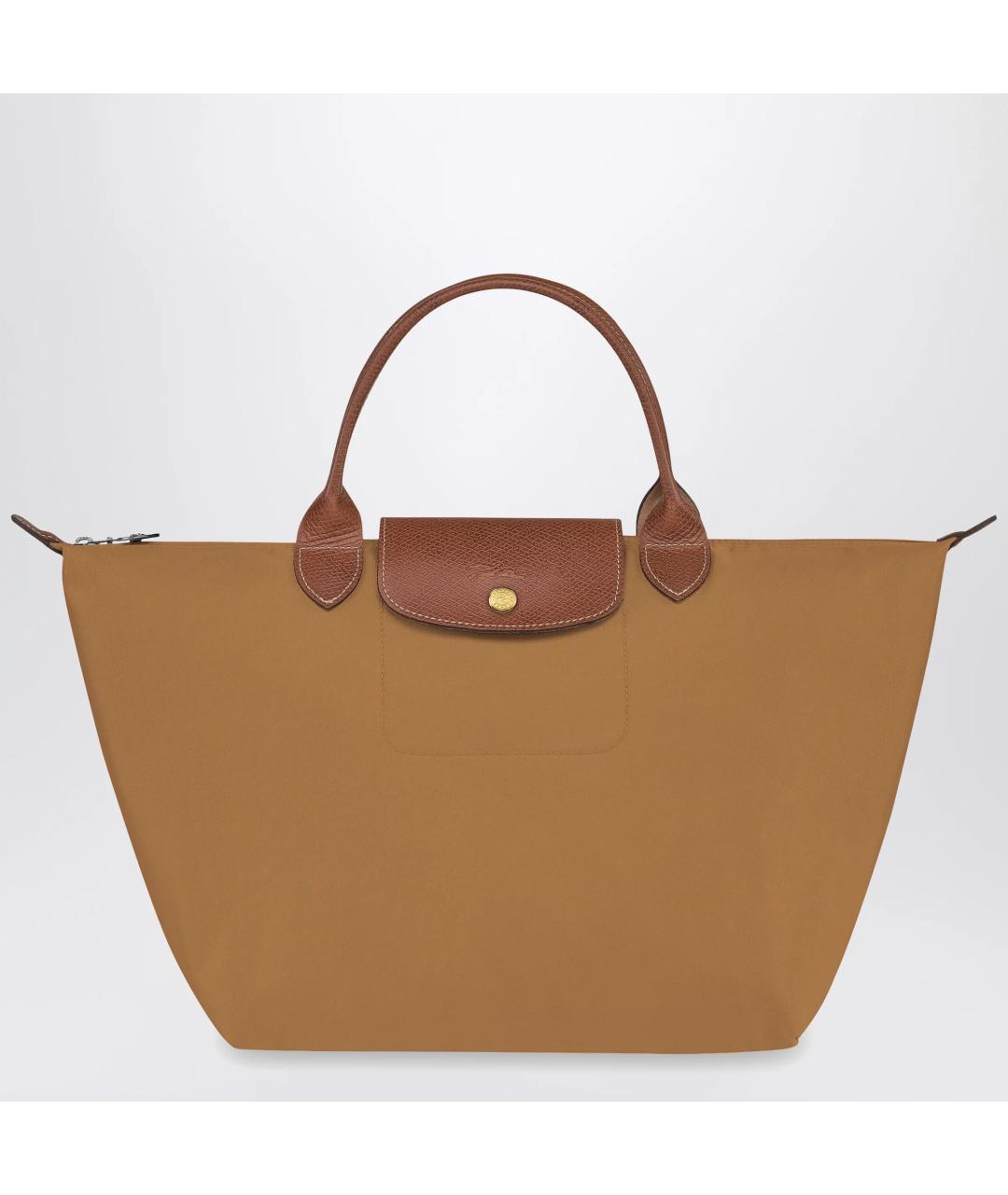 LONGCHAMP Бежевая тканевая сумка тоут, фото 3