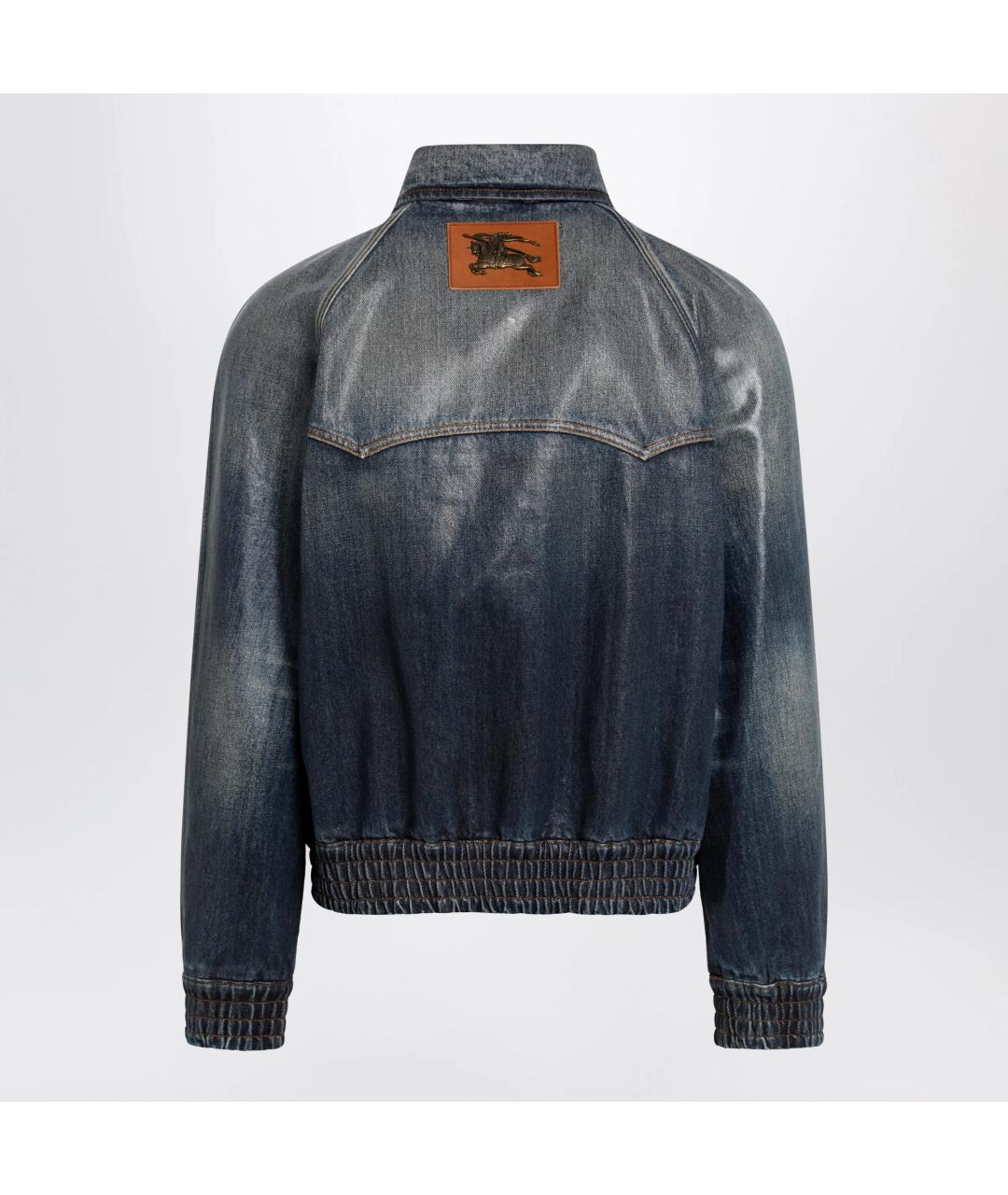 BURBERRY Синяя хлопковая куртка, фото 2