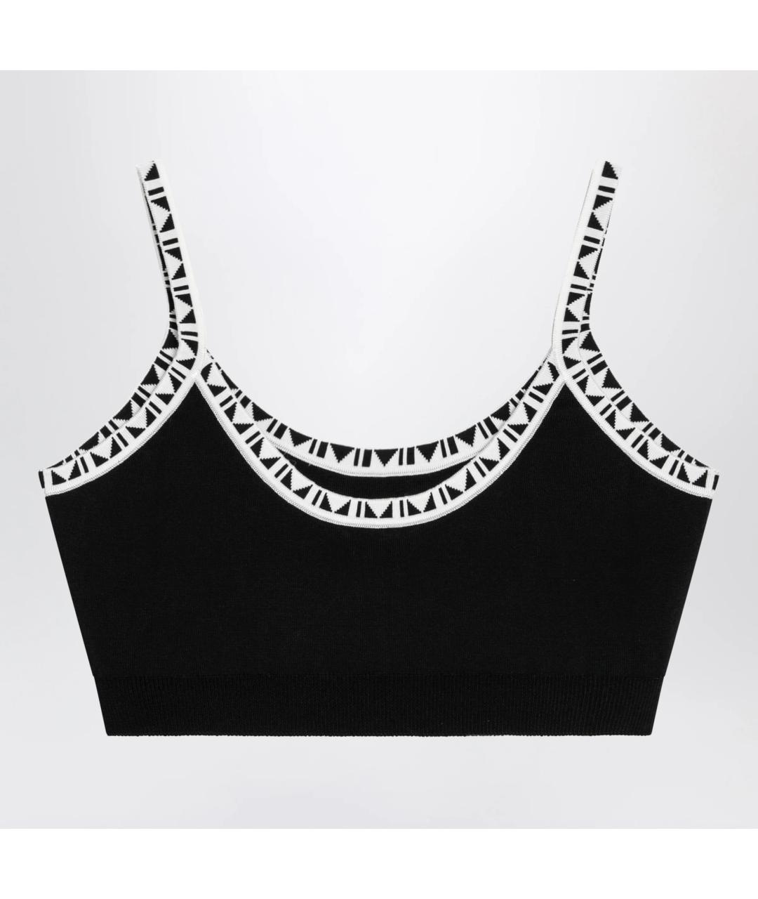 VERSACE Черная вискозная майка, фото 2