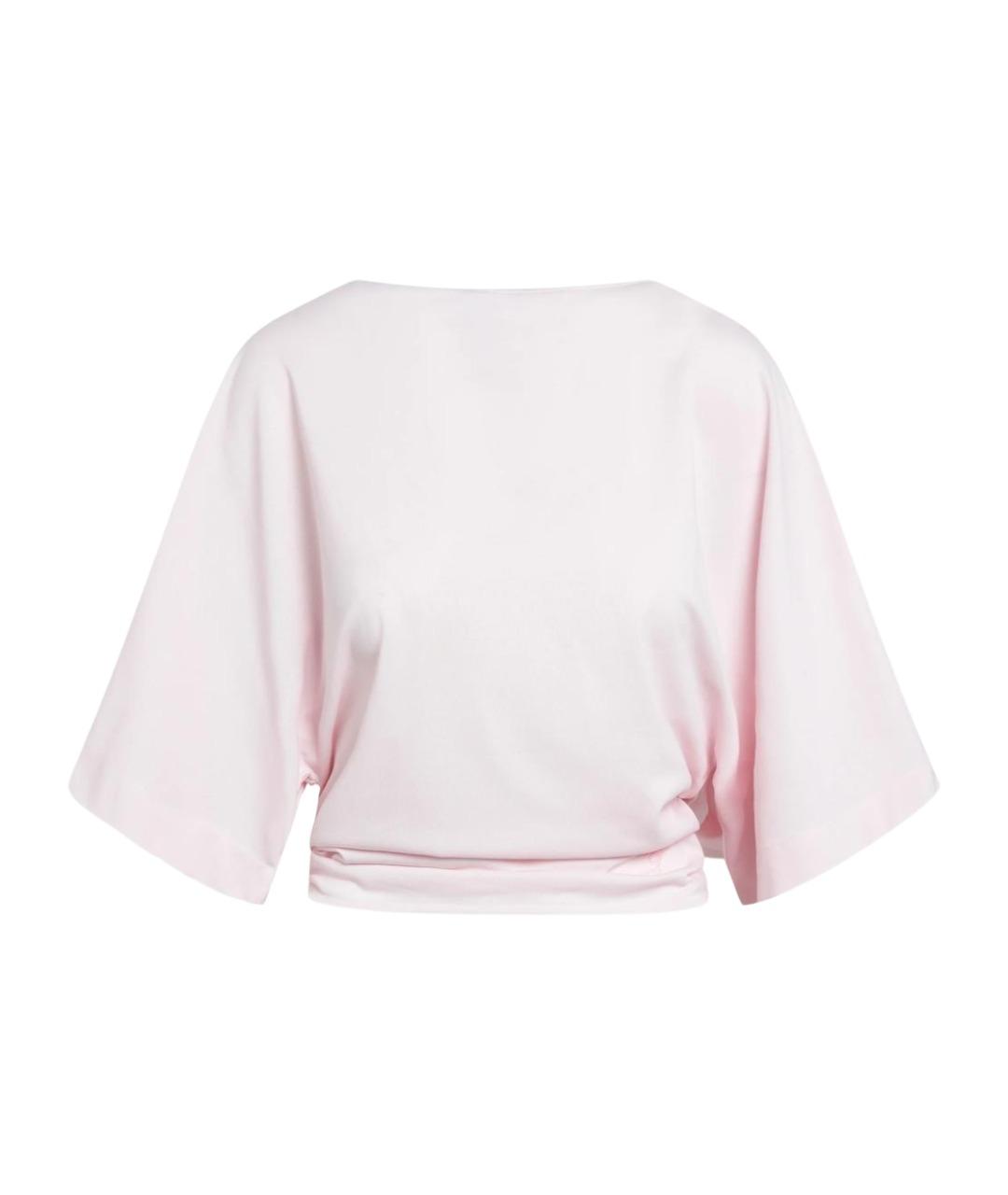 JACQUEMUS Розовая хлопковая футболка, фото 1