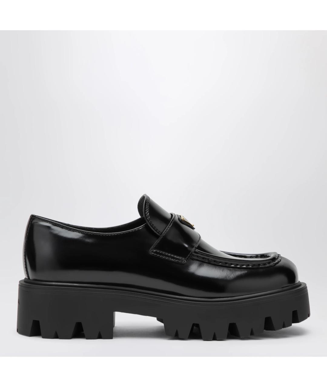 PRADA Черные кожаные лоферы, фото 3