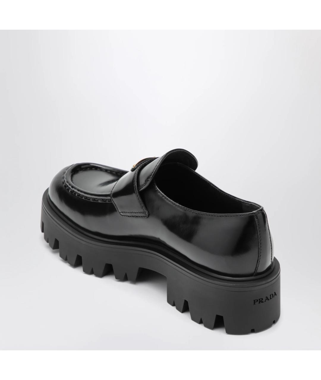 PRADA Черные кожаные лоферы, фото 2