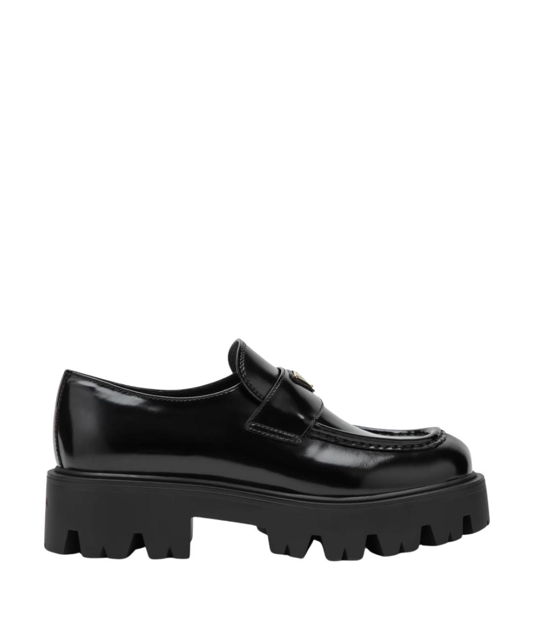 PRADA Черные кожаные лоферы, фото 1