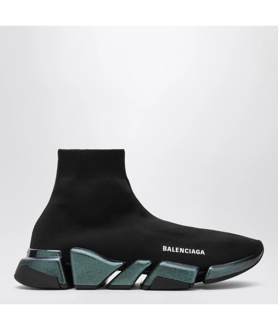 BALENCIAGA Черные текстильные высокие кроссовки / кеды, фото 3