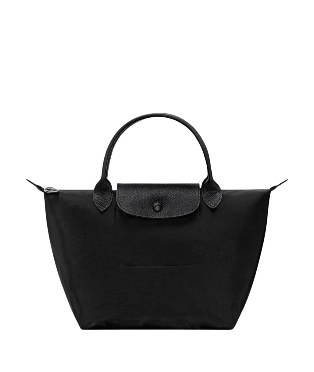 LONGCHAMP Черная тканевая сумка тоут, фото 1