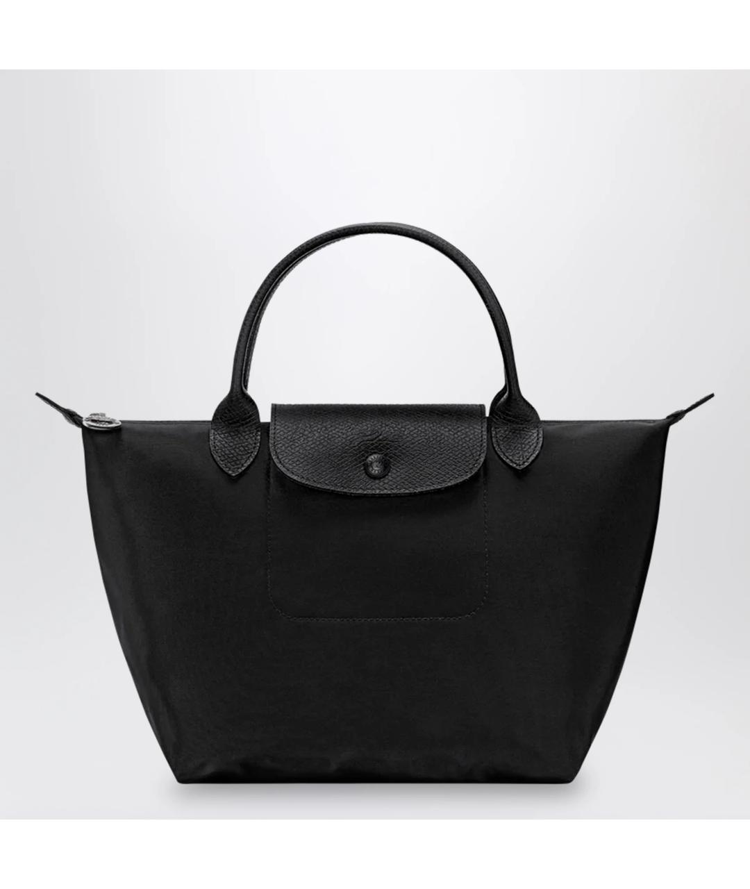 LONGCHAMP Черная тканевая сумка тоут, фото 3