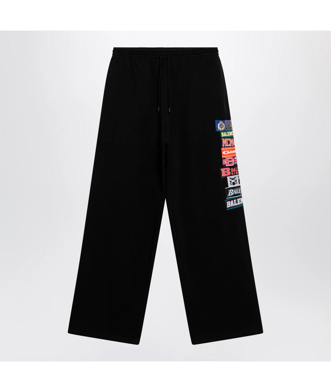BALENCIAGA Черные хлопковые повседневные брюки, фото 3