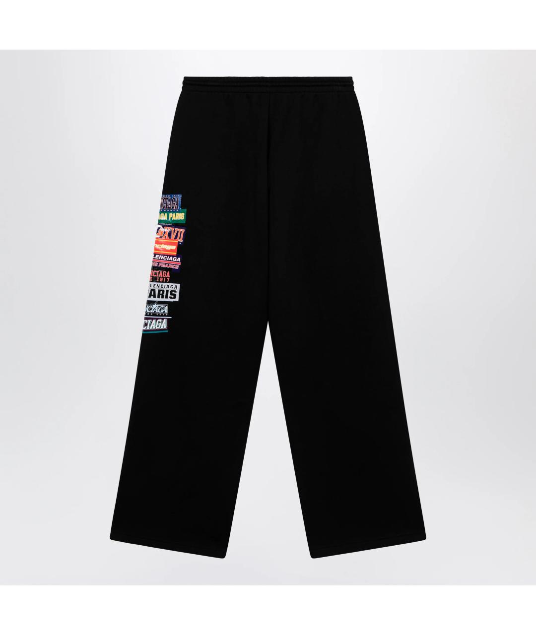BALENCIAGA Черные хлопковые повседневные брюки, фото 2