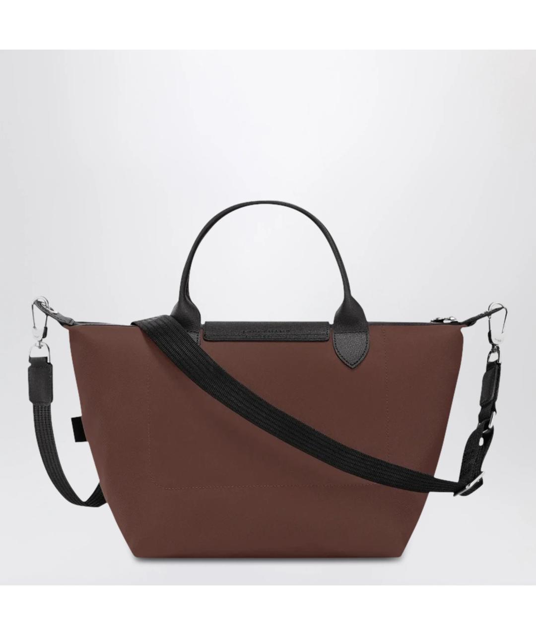 LONGCHAMP Коричневая тканевая сумка тоут, фото 2